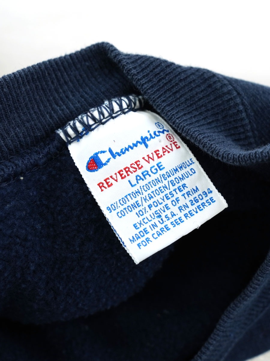 90's 刺繍タグ チャンピオンRW ''VIRGINIA'' 表記(L) USA製 ネイビー