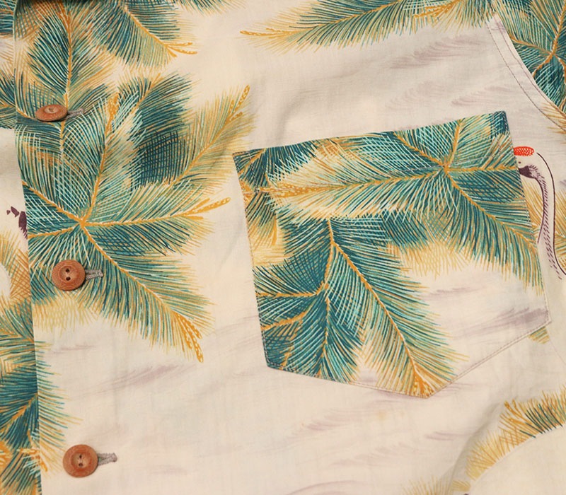 1950s COTTON HAWAIIAN , Size L