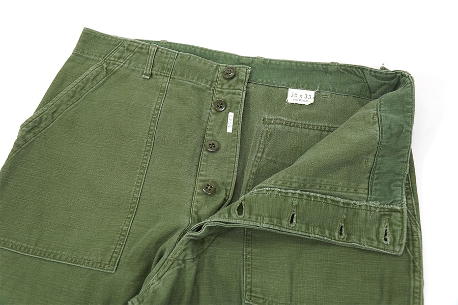 64 U.S.ARMY 初期 ベイカーパンツ ボタンフライ 表記(36x33) | NEW