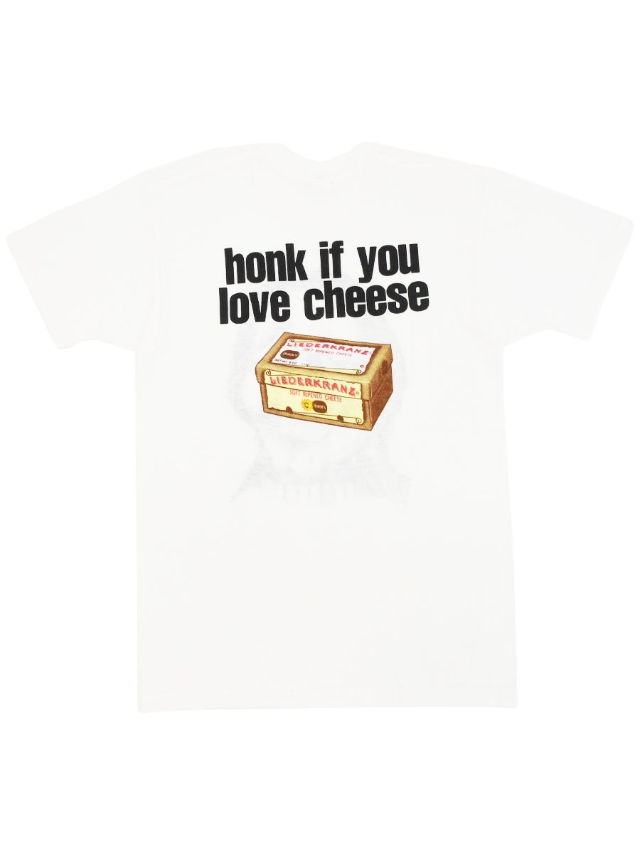 70's SPRUCE ''honk if you love cheese'' 両面プリント Tシャツ ホワイト 表記(L) DEAD