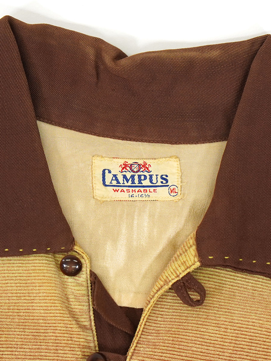 n*n様 50's Rayon Pullover Shirt 50'S CAMPUS S/S CORDUROY/RAYON PULLOVER SHIRT (SIZE.ML) | SOLD OUT