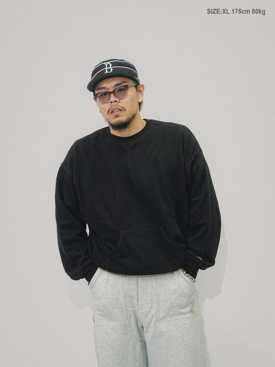RUSSELL × BerBerJin Nu Blend Double Face CN Sweat BLACK