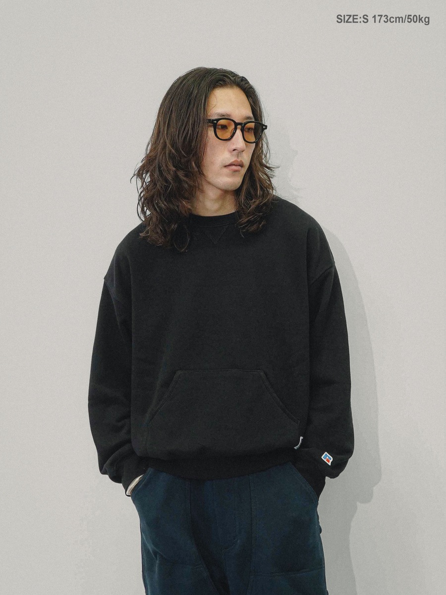 RUSSELL × BerBerJin Nu Blend Double Face CN Sweat BLACK