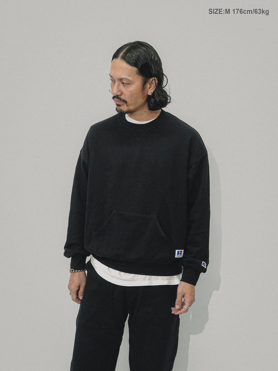 RUSSELL × BerBerJin Nu Blend Double Face CN Sweat BLACK