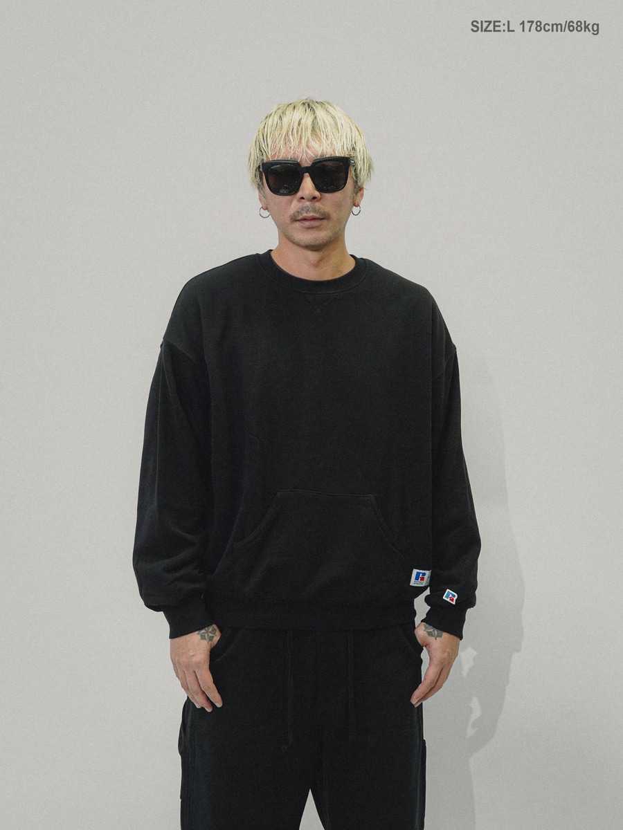 RUSSELL × BerBerJin Nu Blend Double Face CN Sweat BLACK