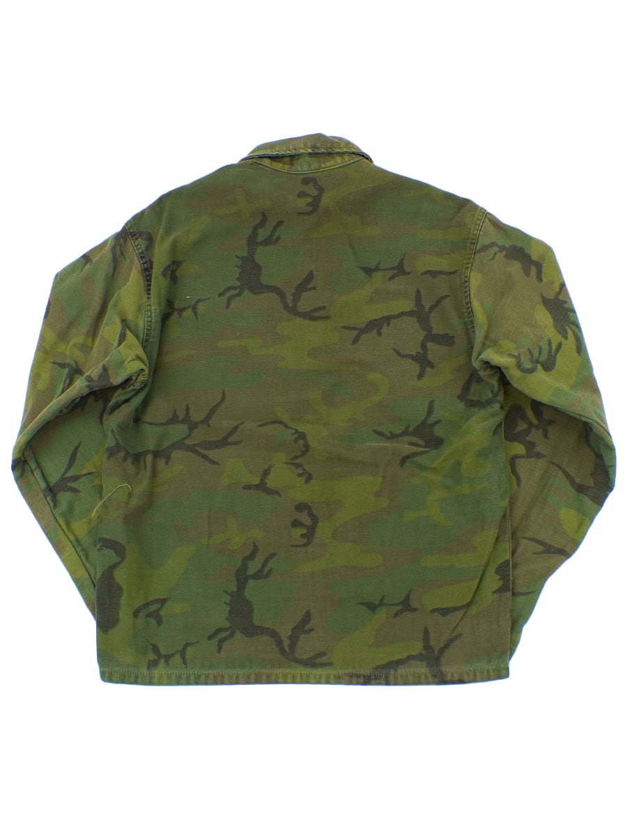 60's～ シビリアンリーフカモ コットンシャツジャケット 実寸(M位) AS