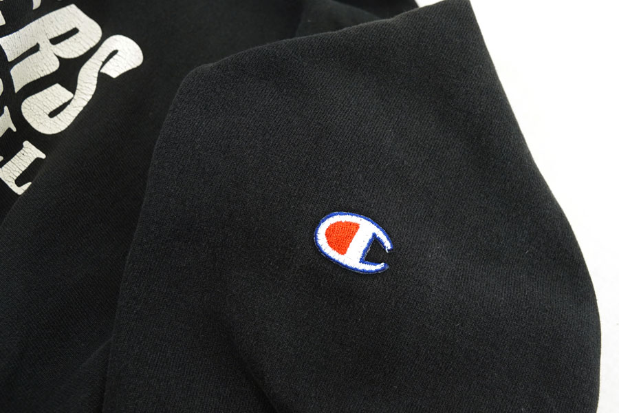 90's 刺繍タグ チャンピオンRWパーカ ''NBA BLAZERS'' ブラック 表記(L