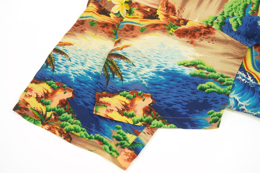 50's HALE HAWAII 総柄 レーヨンハワイアンシャツ 表記(M)