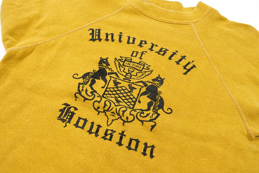60's Sportswear by Collegiate ''University Houston'' 3段プリント