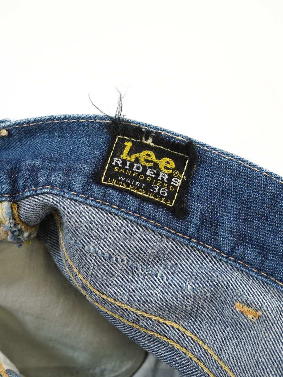 60's Lee 101Z サイド黒タグ デニムパンツ 良雰囲気 実寸(36x28