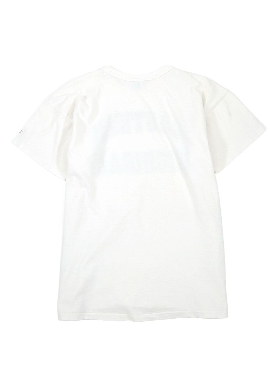 80's チャンピオン ''EASTERN MICHIGAN'' 染み込みプリント Tシャツ 白 表記(XL)