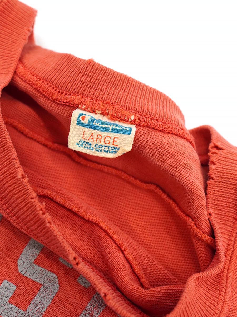 チャンピオン 70s 80s フットボール Ohio State 古着 70s USA製 Champion 「OHIO STATE」 フロッキー 3段 カレッジ 100