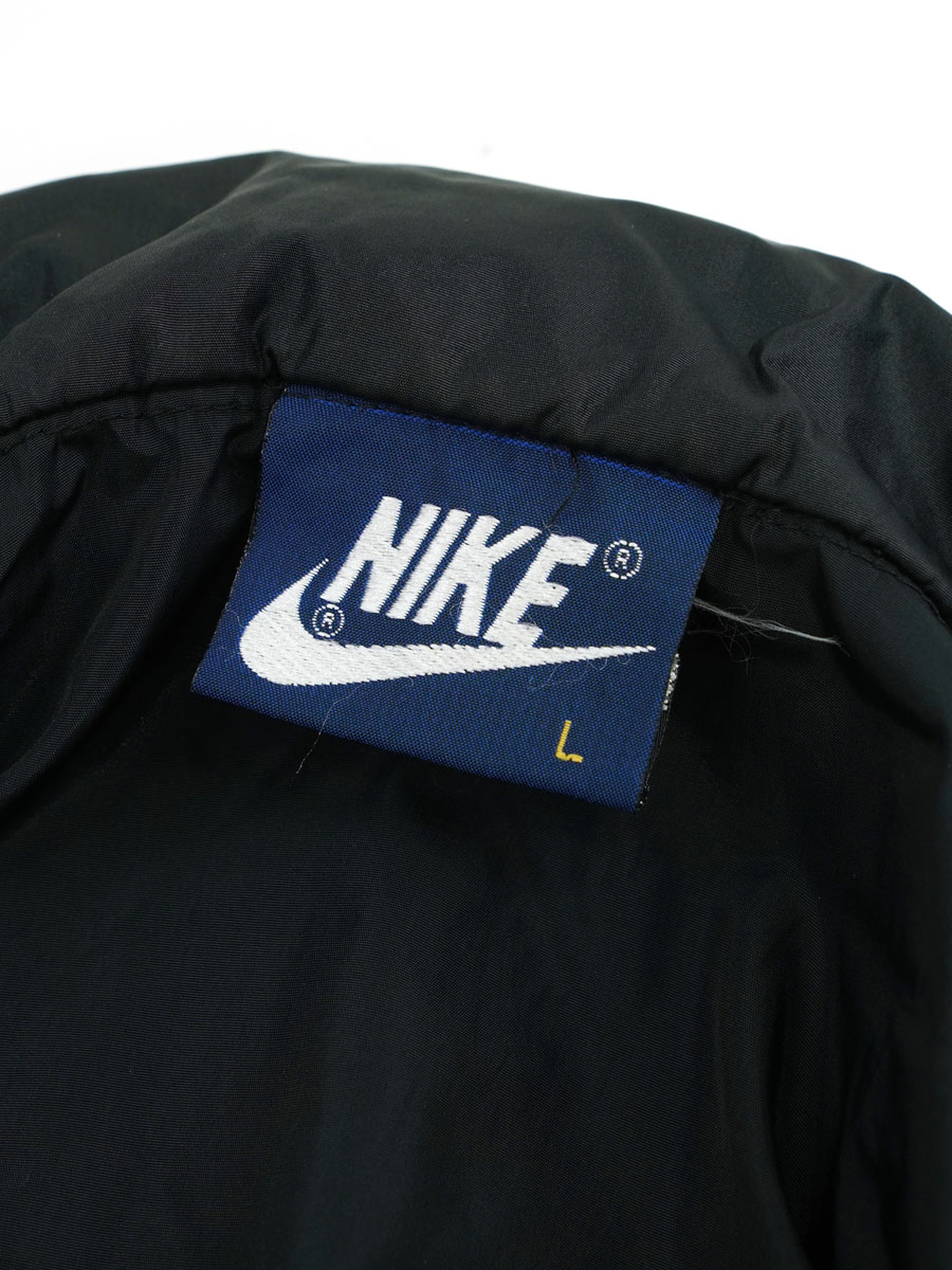 80's 紺タグ NIKE 2トーン切り替え ハーフジップ ナイロンプルオーバー