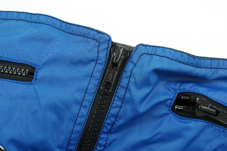 80's 紺タグ NIKE 2トーン切り替え ハーフジップ ナイロンプルオーバー