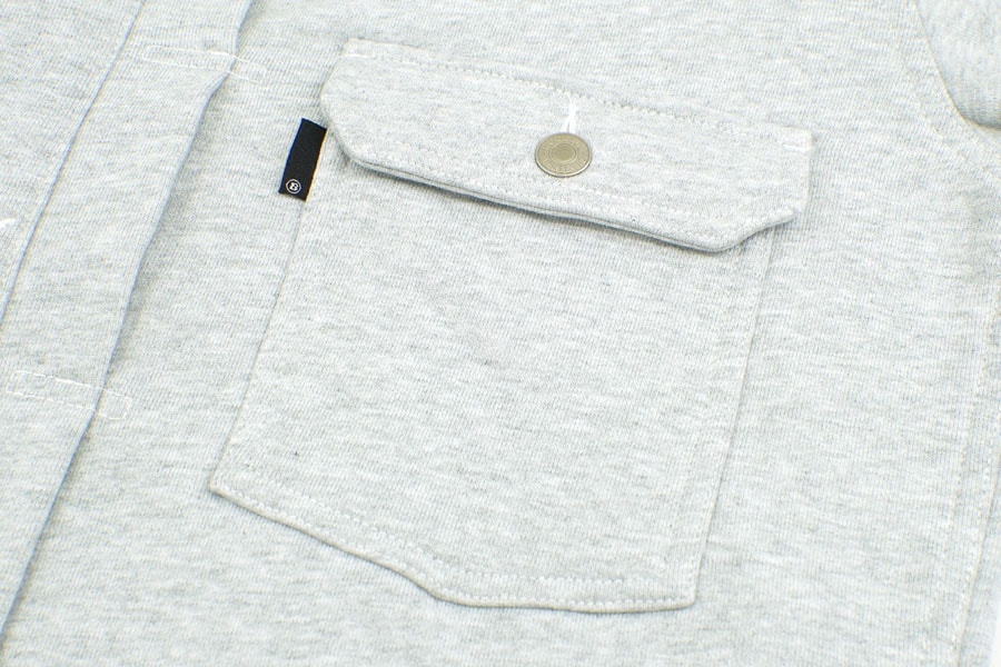 RUSSELL × BerBerJin Pro Cotton Loopback Terry Sweat Trucker Jacket GRAY