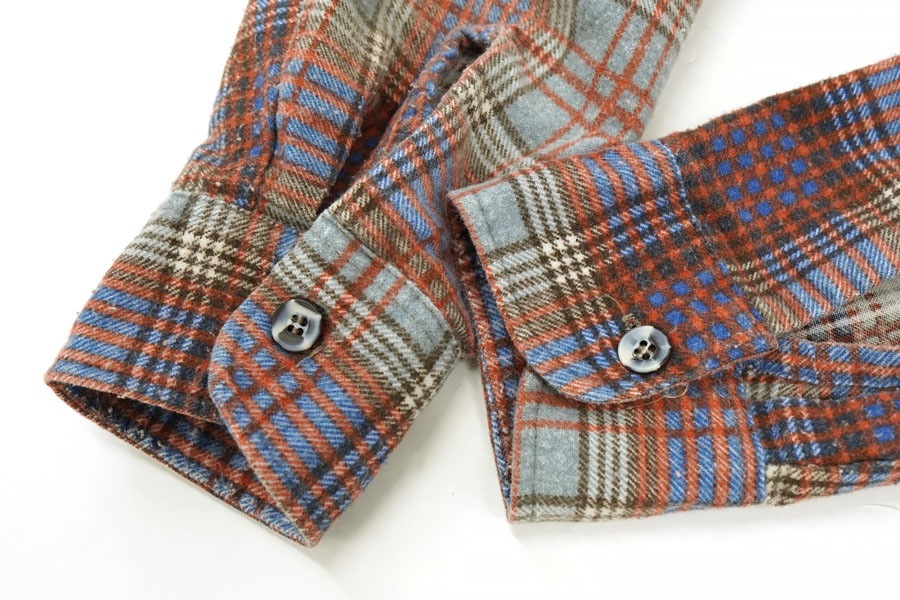 70'S SEARS FIELDMASTER PRINTED FLANNEL SHIRT (SIZE. MEDIUM) | NEW