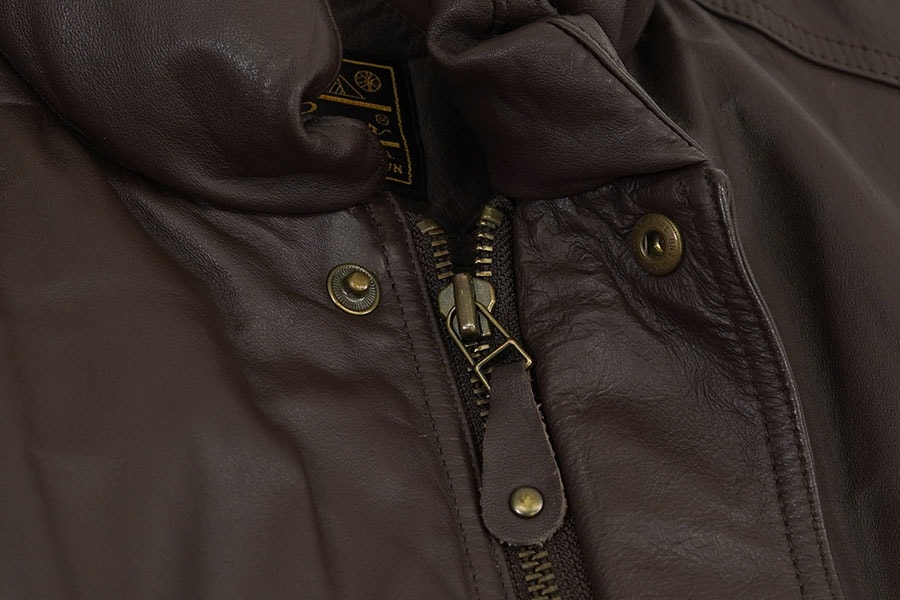 80's 黒タグ Eddie Bauer レザーダウンベスト ブラウン 表記(L) | NEW