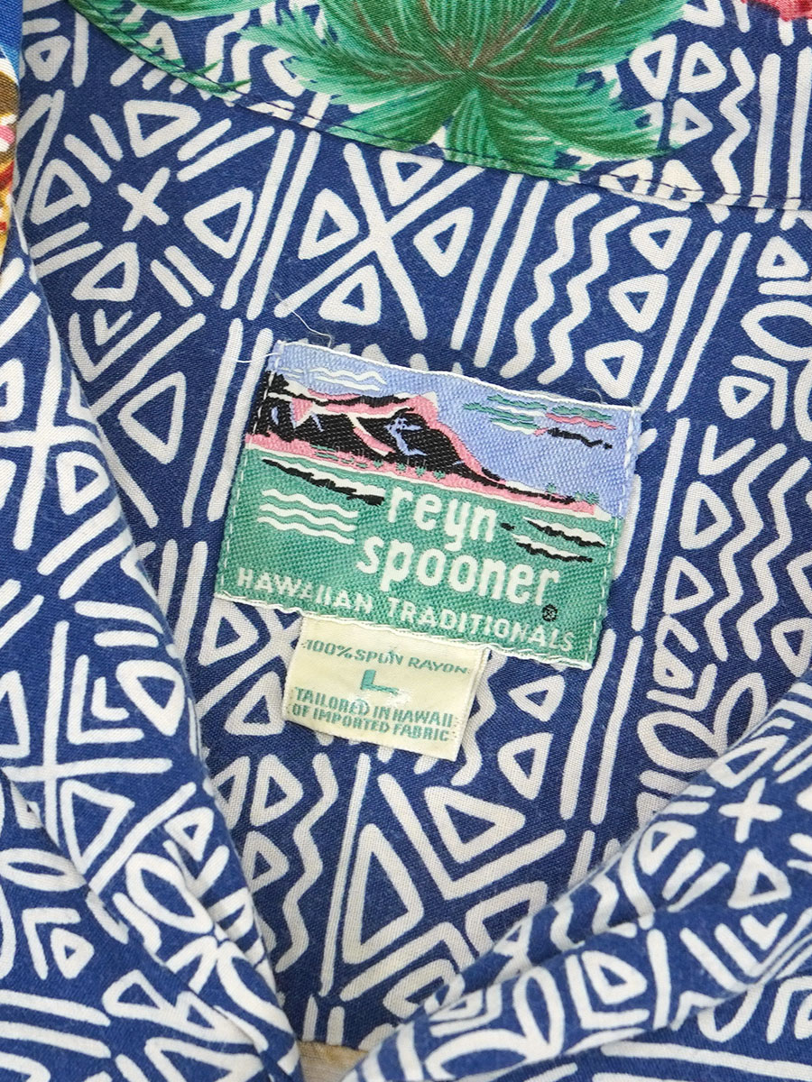 80's reyn spooner ダイヤモンドヘッドタグ バックパネル レーヨン