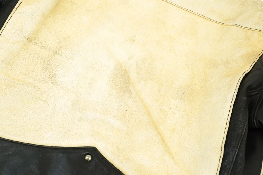 1950's Appalachian Two-Tone Leather Jacket Black × White Size(44)