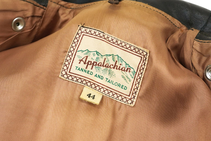 1950's Appalachian Two-Tone Leather Jacket Black × White Size(44)