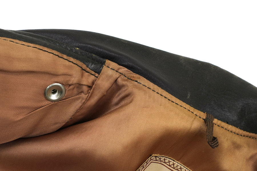 1950's Appalachian Two-Tone Leather Jacket Black × White Size(44)