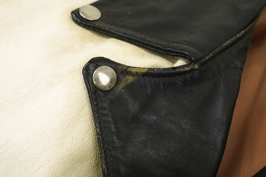 1950's Appalachian Two-Tone Leather Jacket Black × White Size(44)