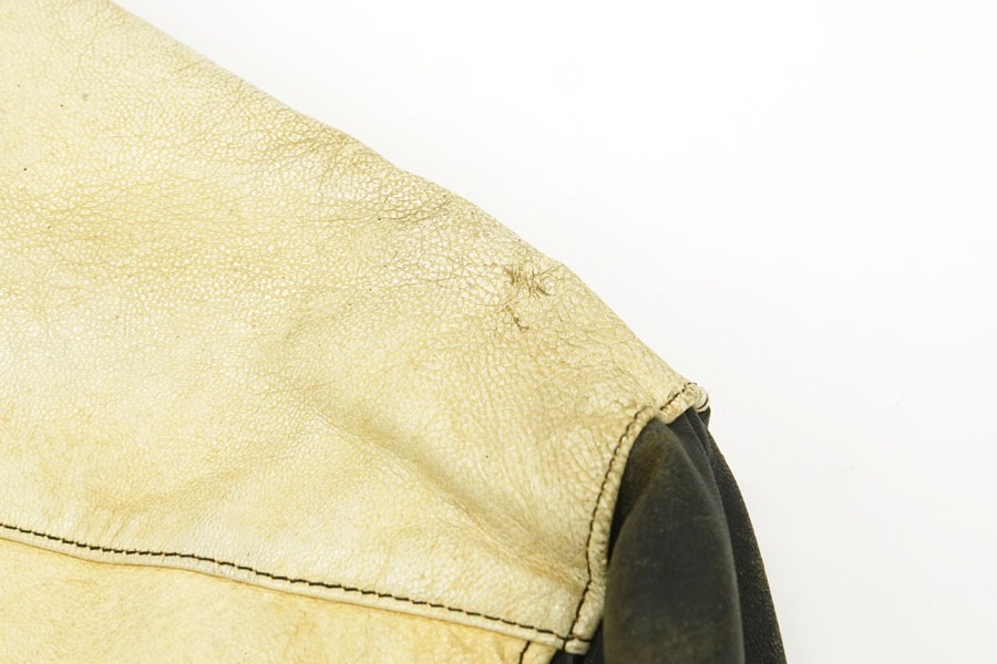 1950's Appalachian Two-Tone Leather Jacket Black × White Size(44)