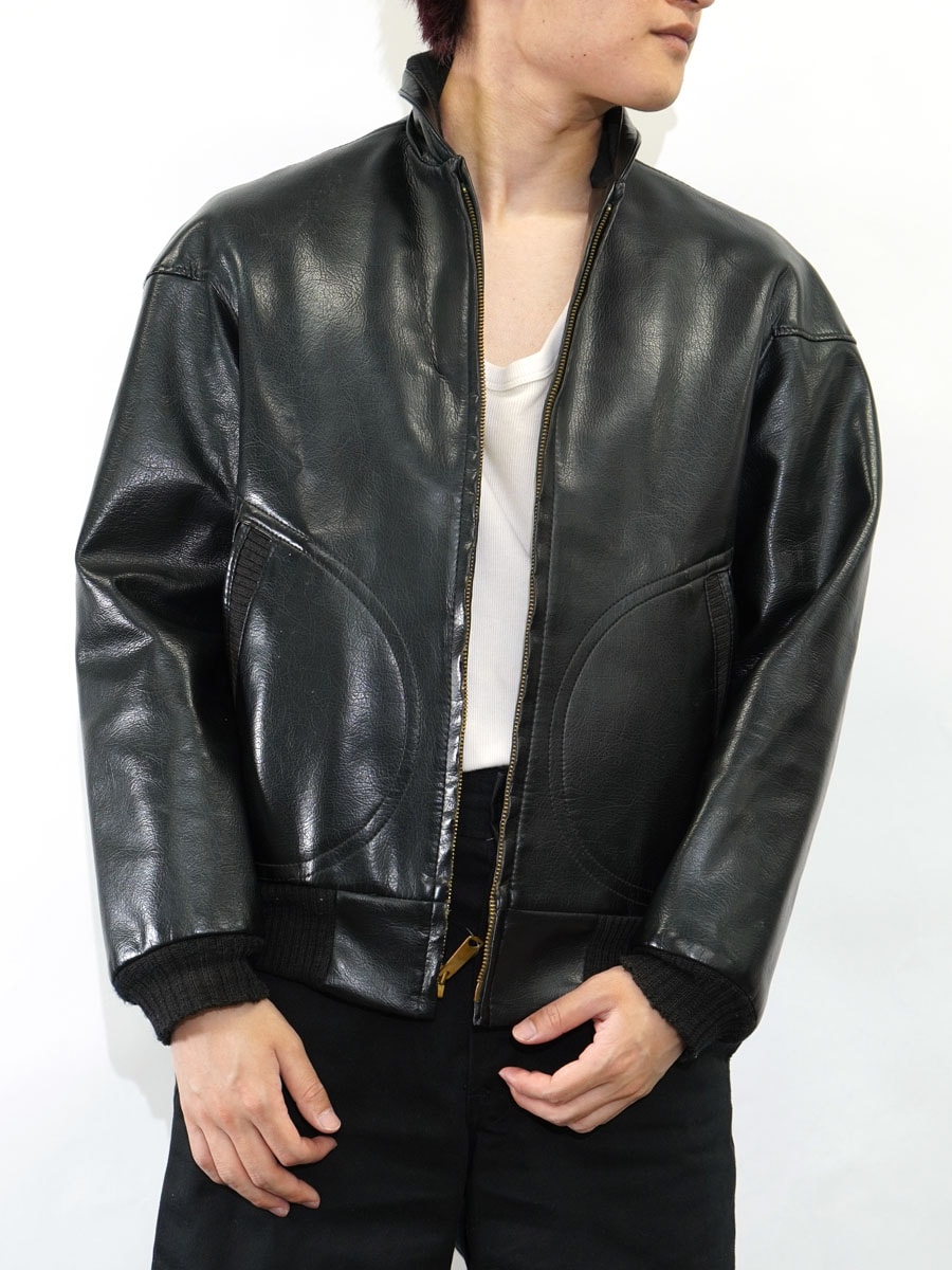 美品 50～60s sears fieldmaster レザージャケット 50'S SEARS FIELDMASTER VINYL LEATHER JACKET BLACK (SIZE.38) | NEW
