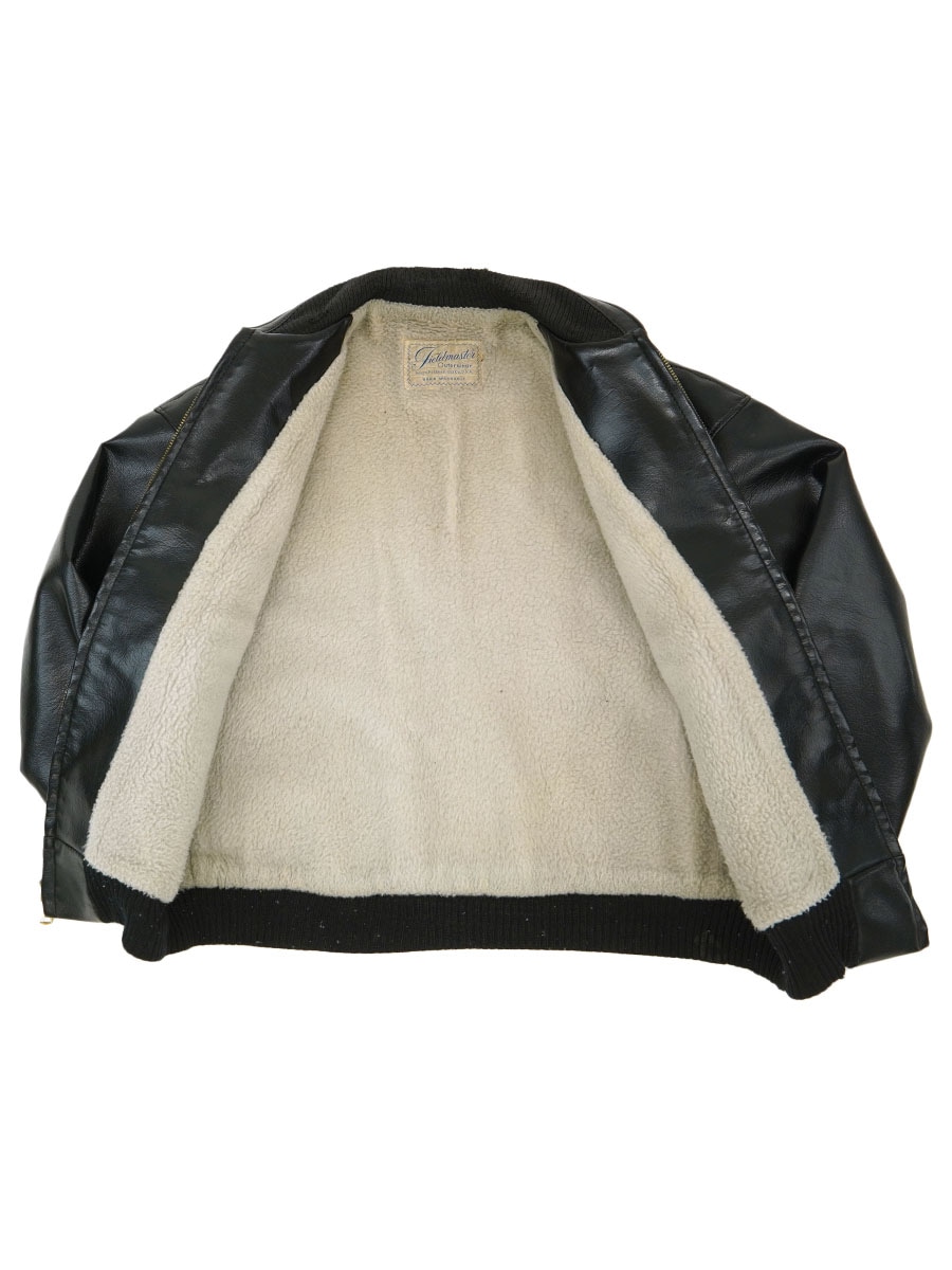 50'S SEARS FIELDMASTER VINYL LEATHER JACKET BLACK (SIZE.38) | NEW
