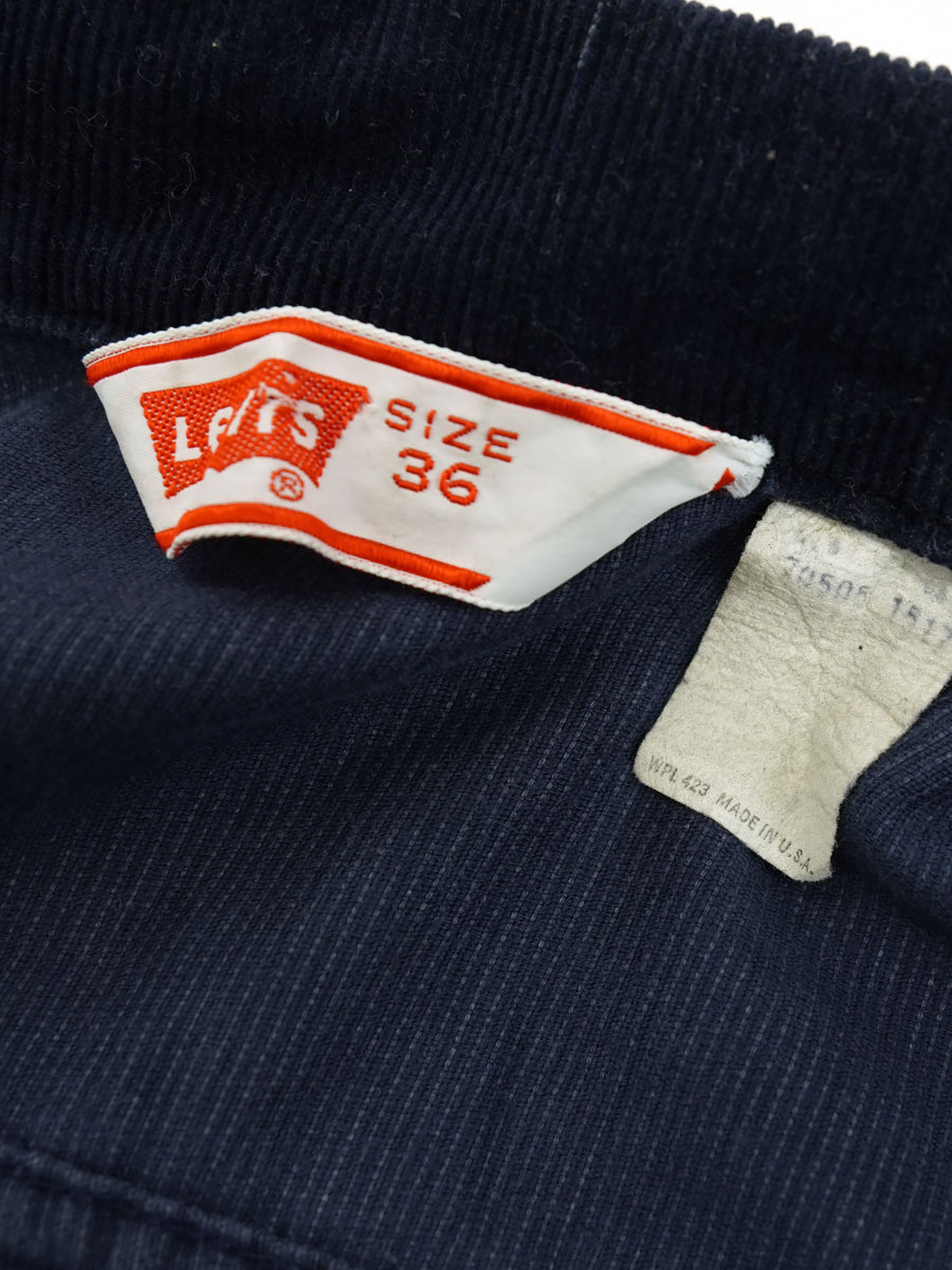 70's Levi's 70505 3rd型 コーデュロイJKT ネイビー 表記(36) ASIS