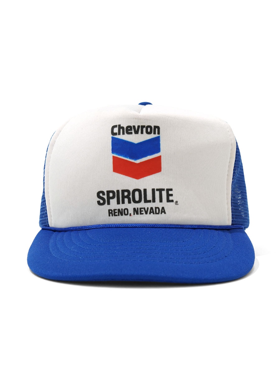 80's～ CAP TAL ''Chevron SPIROLITE'' メッシュキャップ ブルー 表記