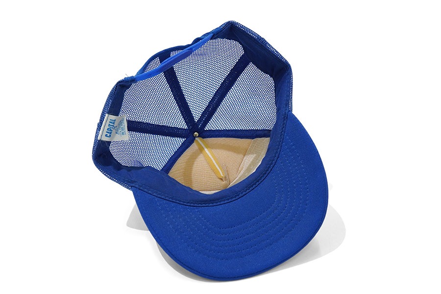 80's～ CAP TAL ''Chevron SPIROLITE'' メッシュキャップ ブルー 表記(OSFA)