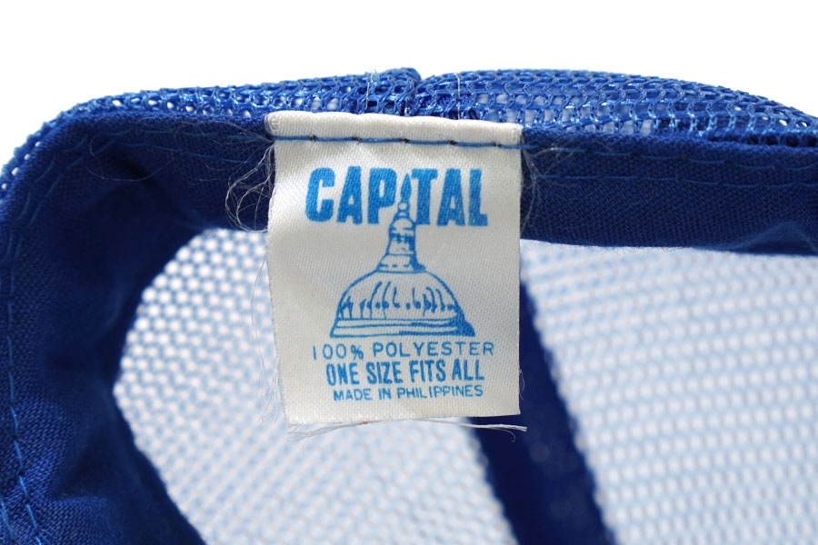 80's～ CAP TAL ''Chevron SPIROLITE'' メッシュキャップ ブルー 表記(OSFA)
