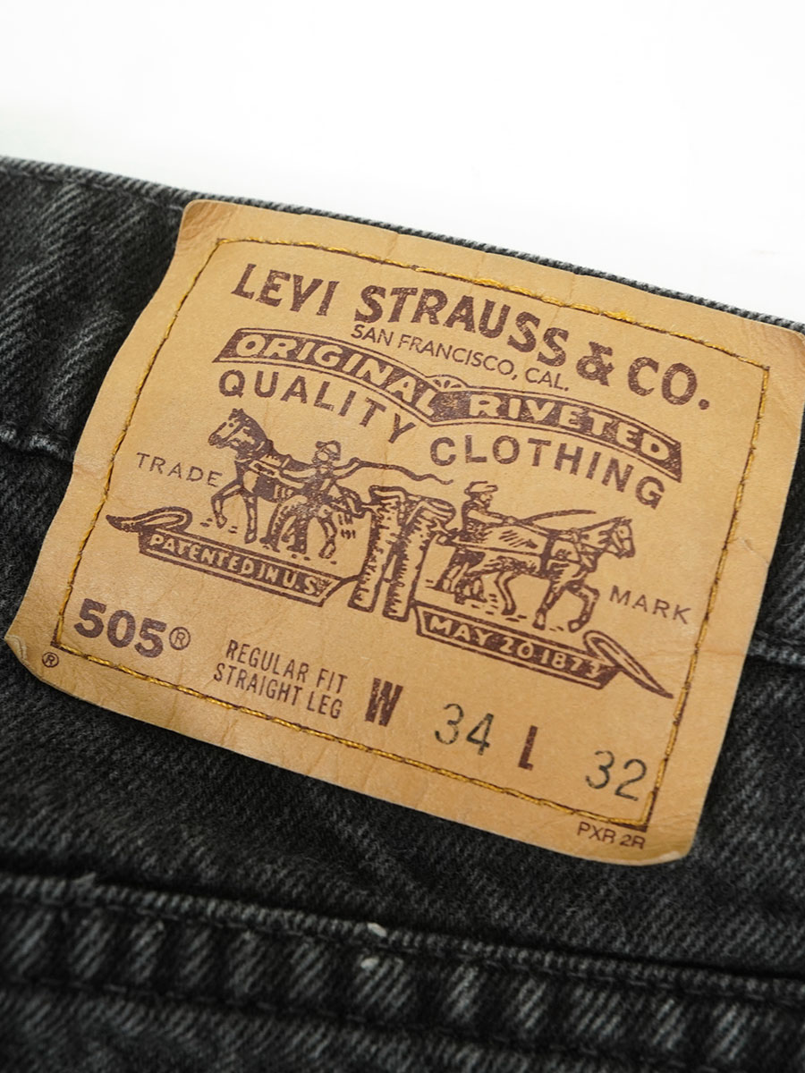 1990's Levi's 517 34×30 ブラック オレンジタブ USA製 90's Levi's 517 Rマークのみオレンジタブ ブラックデニムパンツ