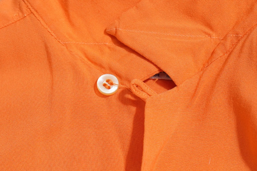 1950'S FAIRLINE ''DRAG NEWS'' CAR CLUB SHIRT ORANGE (SIZE.MEDIUM)