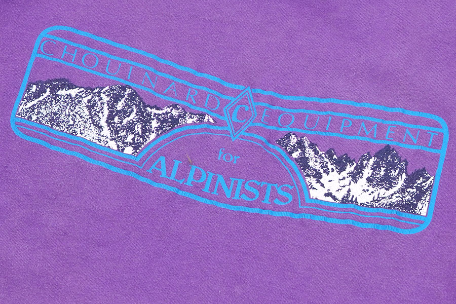 80's Hanes CHOUINARD EQUIPMENT Tシャツ パープル 表記(L) USA製