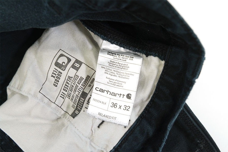 CARHARTT DOUBLE KNEE DUCK PAINTER PANTS BLACK (SIZE.W36 L32