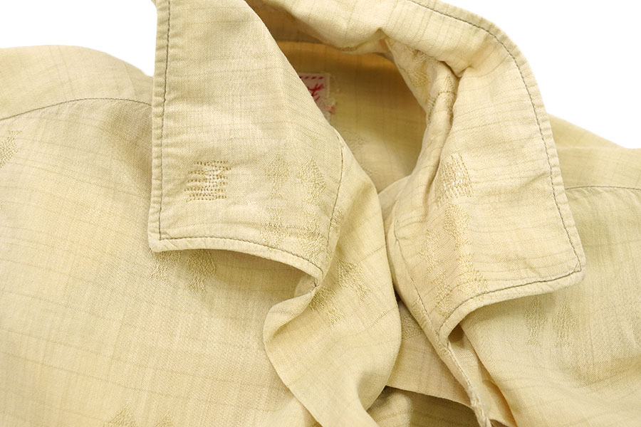 60'S TOP CRAFT LOOP COLLAR L/S COTTON×RAYON SHIRT (SIZE.SMALL