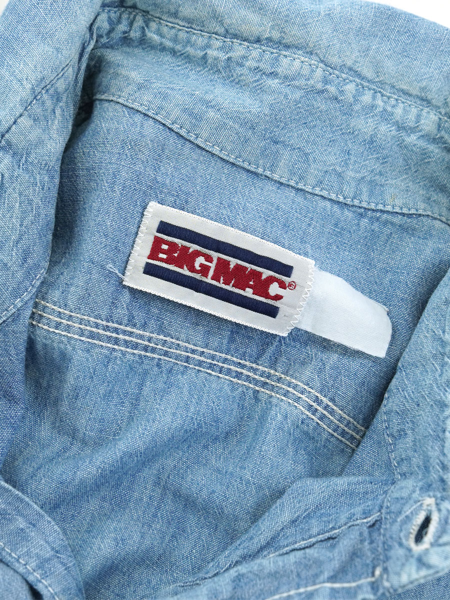 80's BIG MAC シャンブレーシャツ 実寸(15位) | SOLD OUT