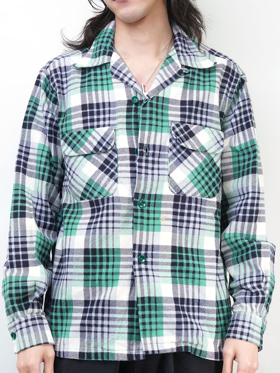 50's WINDSOR Sportswear 好配色チェック ループカラー プリント