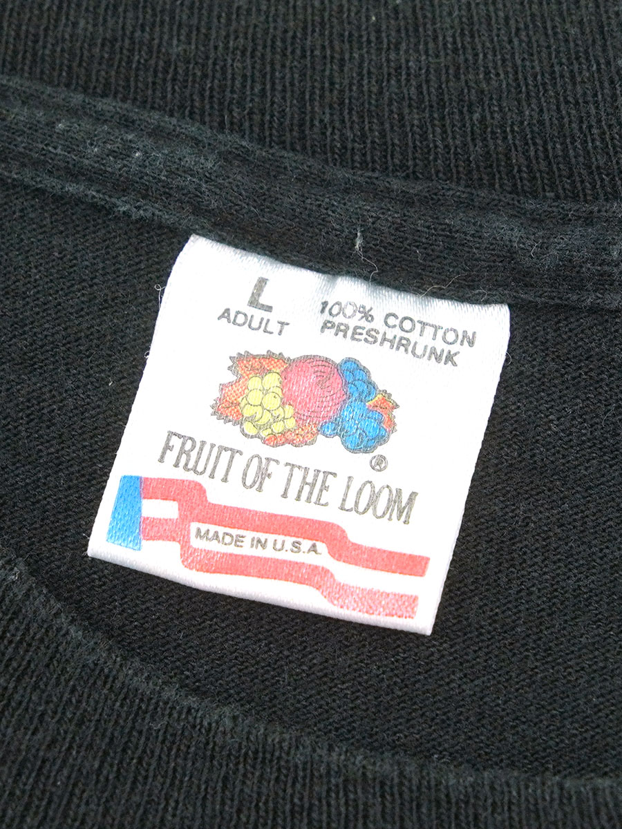 90'S FRUIT OF THE LOOM BUTHOLE SUYFERS ''INDEPENDENT WORM SALOON'' T SHIRT BLACK (SIZE.LARGE) MADE IN USA