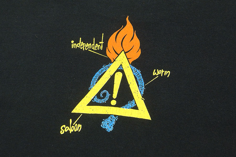 90'S FRUIT OF THE LOOM BUTHOLE SUYFERS ''INDEPENDENT WORM SALOON'' T SHIRT BLACK (SIZE.LARGE) MADE IN USA