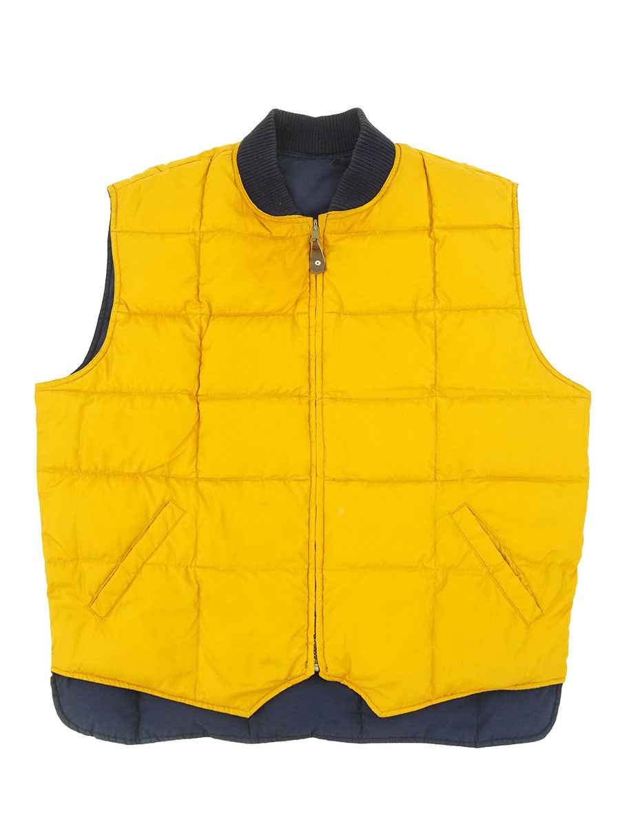 80's 黒タグ エディーバウアー リバーシブル ダウンベスト ネイビー