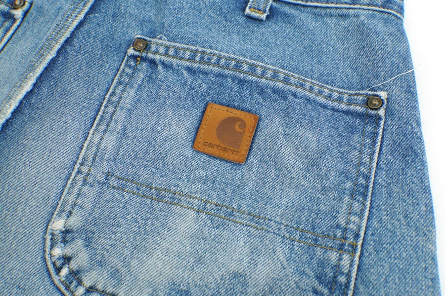 MEXICO製 カーハート ダブルニー デニムペインターパンツ 表記