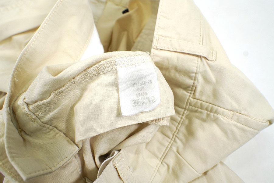 未使用に近い ポロラルフローレン 2タック　ヘビーフランネル　トラウザーズ　85 USED】1990s-2000s Polo Ralph Lauren / Linen Hopsack 2Tuck