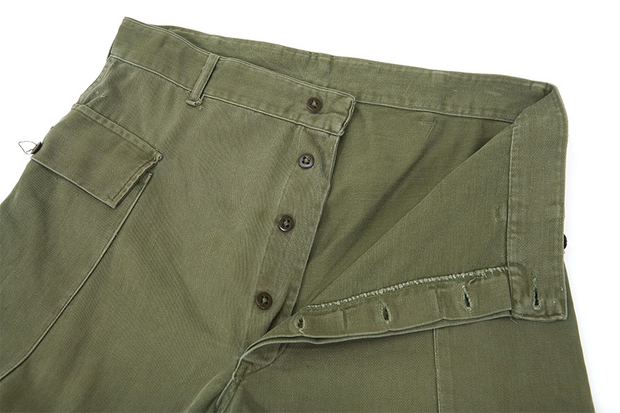 40s m43 usarmy コットンツイル 13スター w34 VINTAGE 40's U.S ARMY M-43 HBT CARGO PANTS 13 STAR BOTTON