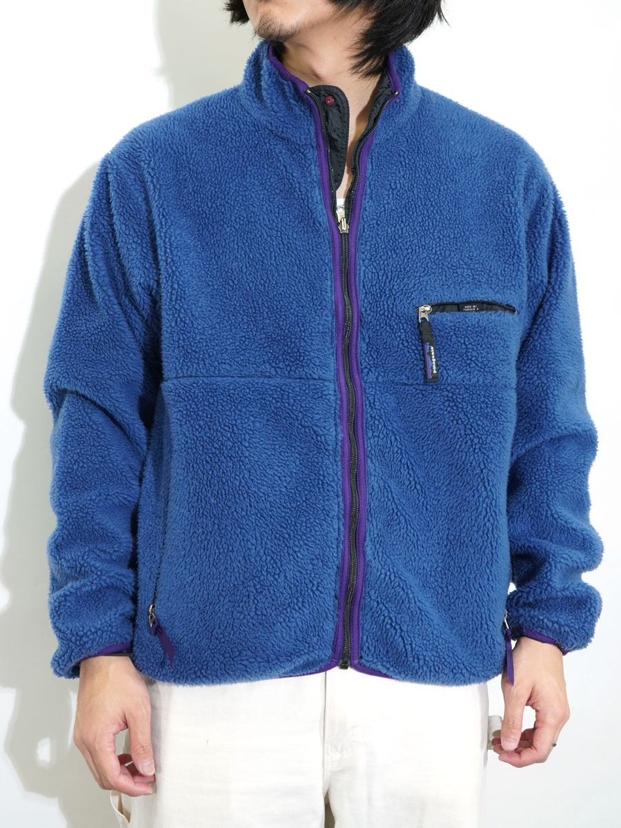 '93 パタゴニア グリセードカーディガン プルシアンブルー 表記(L) USA製