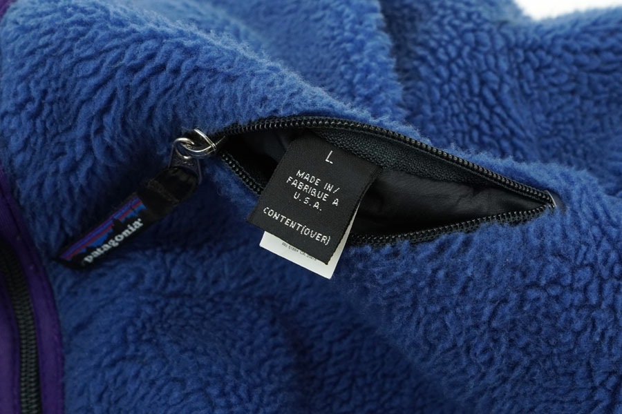 '93 パタゴニア グリセードカーディガン プルシアンブルー 表記(L) USA製