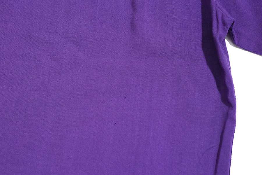 1950'S ARTVOGUE OF CALIFORNIA ''PISTON-PUSHERS SACRAMENTO'' CAR CLUB SHIRT PURPLE (SIZE.MEDIUM)