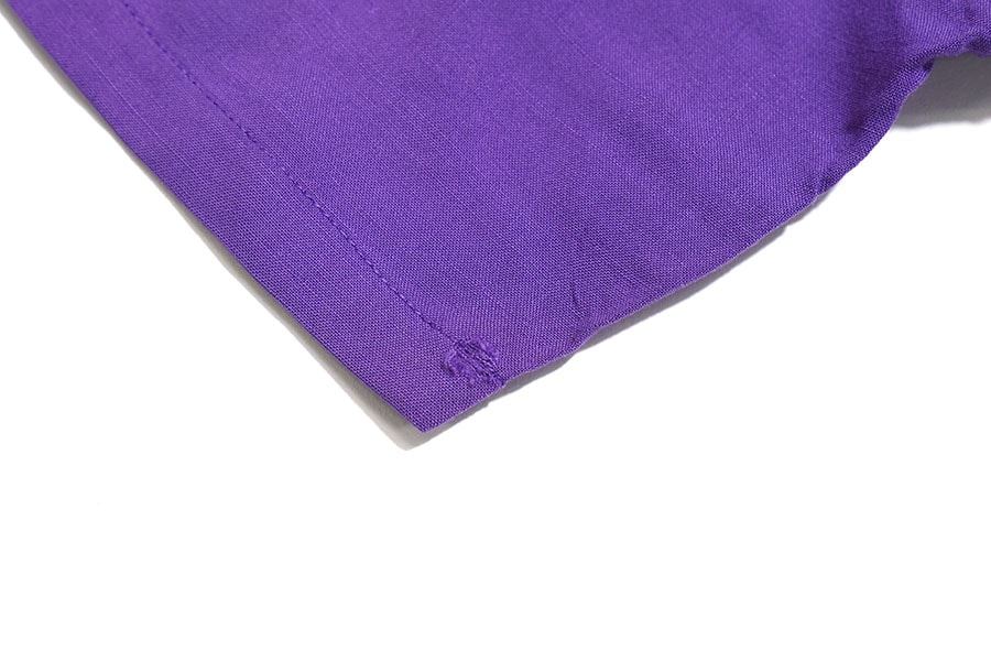 1950'S ARTVOGUE OF CALIFORNIA ''PISTON-PUSHERS SACRAMENTO'' CAR CLUB SHIRT PURPLE (SIZE.MEDIUM)